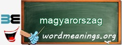 WordMeaning blackboard for magyarorszag